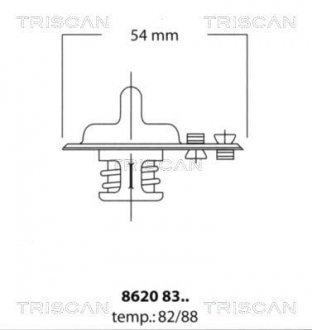 Термостат системы охлаждения TRISCAN 8620 8388 (фото 1)