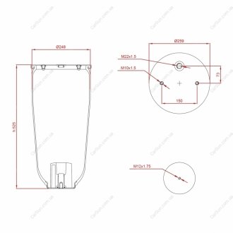 Пневмоподушка 4158NP02 SAF, Schmitz Truckexpert MD14158