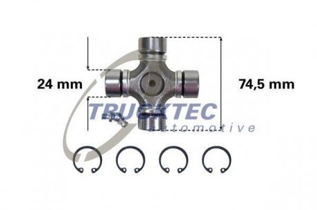 Еластична муфта, кардан TRUCKTEC 02.34.053