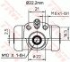 Гальмівний циліндрик TRW BWH377 (фото 2)