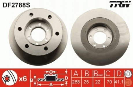 Автозапчасть TRW DF2788 (фото 1)
