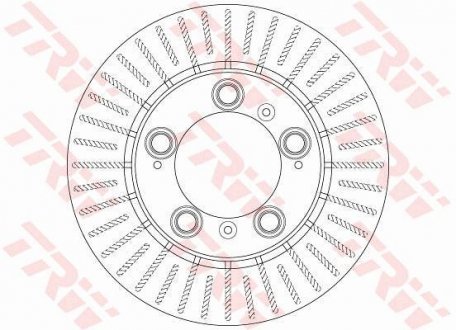 ГАЛЬМІВНИЙ ДИСК. PORSCHE T. BOXSTER 2.5-3.2 96-04р TRW DF6338 (фото 1)