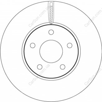 ДИСК ПЕРЕДНИЙ ГАЛЬМУВНИЙ 282X27 V TRW DF6975