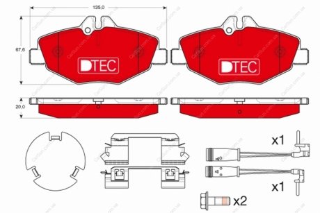 Комплект гальмівних колодок, дискове гальмо TRW GDB1542DTE