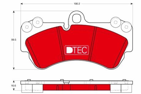 Комплект тормозных колодок, дисковый тормоз TRW GDB1720DTE