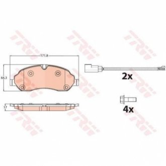 Тормозные колодки - TRW GDB2117