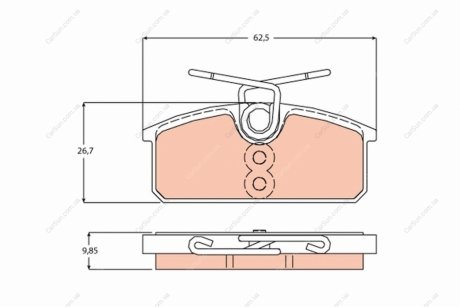 Комплект гальмівних колодок, дискове гальмо TRW GDB2165 (фото 1)