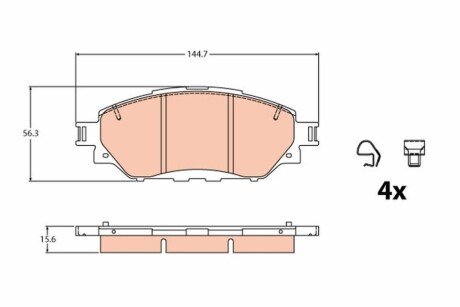 ГАЛЬМІВНІ КОЛОДКИ TRW GDB2196