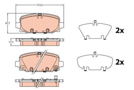 KLOCKI HAM. JEEP T. COMPASS 1,4/1,6-2,0 CRD 17- TRW GDB2321