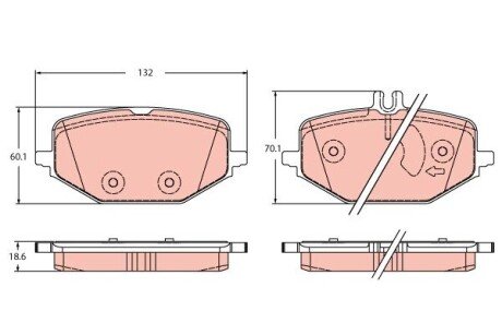 KLOCKI HAM. DB T. C167/W463 3,0-4,0 4-MATIC 18- TRW GDB2372