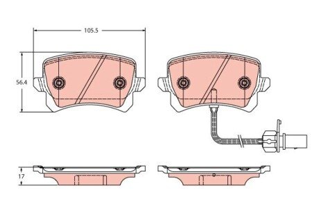 KLOCKI HAM. AUDI T. Q3 2,5 QUATTRO 13-18 TRW GDB2389