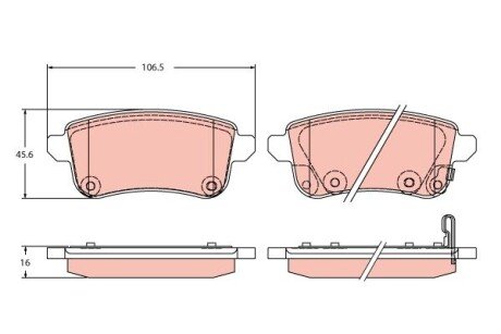 KLOCKI HAM. RENAULT T. CAPTUR/ZOE 1,0-1,6 19- TRW GDB2413