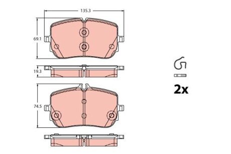 KLOCKI HAM. DB P. C118/X118/H247/W177/W247 1,3-2,0 18- TRW GDB2433