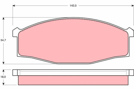 Комплект гальмівних колодок TRW GDB3117