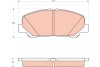 Комплект тормозных колодок, дисковый тормоз TRW GDB3455 (фото 1)