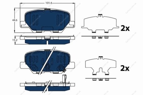 Комплект гальмівних колодок, дискове гальмо TRW GDB3583BTE