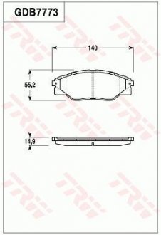 Колодки гальмвн TRW GDB7773