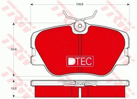 Комплект тормозных колодок, дисковый тормоз TRW GDB818DTE (фото 1)