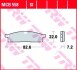 Комплект тормозных колодок, дисковый тормоз TRW MCB558SI (фото 2)