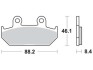 Комплект тормозных колодок, дисковый тормоз TRW MCB571SV (фото 1)