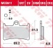 Комплект гальмівних колодок, дискове гальмо TRW MCB611 (фото 2)