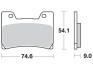 Комплект гальмівних колодок, дискове гальмо TRW MCB622SV (фото 2)