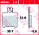 KLOCKI HAM. MOTO. (ORGANIC) YAMAHA YQ 50 AEROX L (02-12) MBK YP 50 NITRO (01-) TRW MCB644 (фото 3)