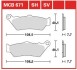 Комплект тормозных колодок, дисковый тормоз TRW MCB671SH (фото 2)