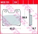 Комплект тормозных колодок, дисковый тормоз TRW MCB725 (фото 3)
