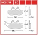 Комплект тормозных колодок, дисковый тормоз TRW MCB734EC (фото 1)