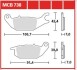 Комплект тормозных колодок, дисковый тормоз TRW MCB738 (фото 1)