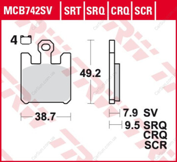 Автозапчасть TRW MCB742CRQ