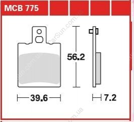 Комплект тормозных колодок, дисковый тормоз TRW MCB775