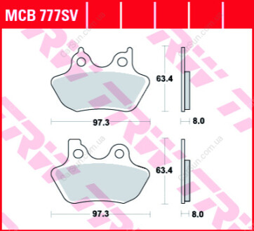 Тормозные колодки TRW MCB777SV