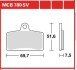 Комплект тормозных колодок, дисковый тормоз TRW MCB780SV (фото 2)