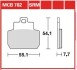 Комплект тормозных колодок, дисковый тормоз TRW MCB782 (фото 2)