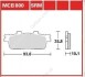 Комплект тормозных колодок, дисковый тормоз TRW MCB800SRM (фото 1)