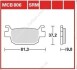 Комплект тормозных колодок, дисковый тормоз TRW MCB806 (фото 1)