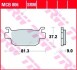 Комплект тормозных колодок, дисковый тормоз TRW MCB806 (фото 2)