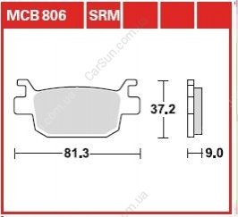 Комплект тормозных колодок, дисковый тормоз TRW MCB806