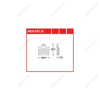 Тормозные колодки TRW MCB831SI