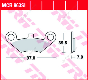 Тормозные колодки TRW MCB863SI