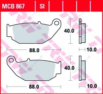 KLOCKI HAM. MOTO. (SINTER OFF-ROAD) HONDA CRF 250 M (14-16) TRW MCB867SI