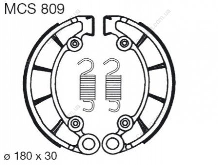 Комплект тормозных колодок TRW MCS809