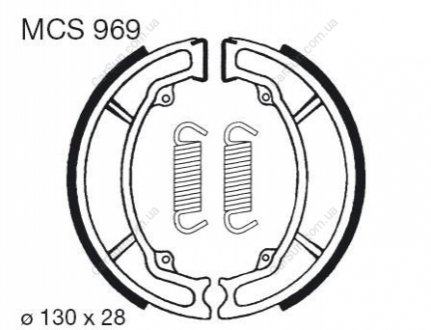 Комплект тормозных колодок TRW MCS969