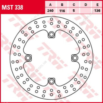 Гальмівний диск TRW MST338 (фото 1)