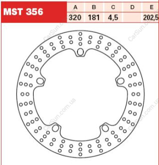 Тормозной диск TRW MST356