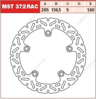 Гальмівний диск TRW MST372RAC