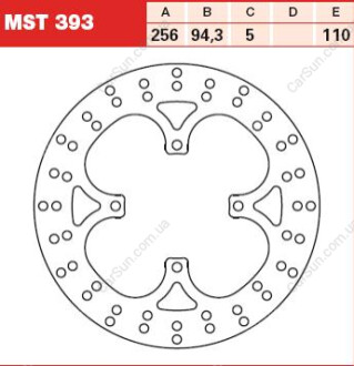 Тормозной диск TRW MST393