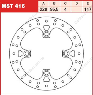 Тормозной диск TRW MST416